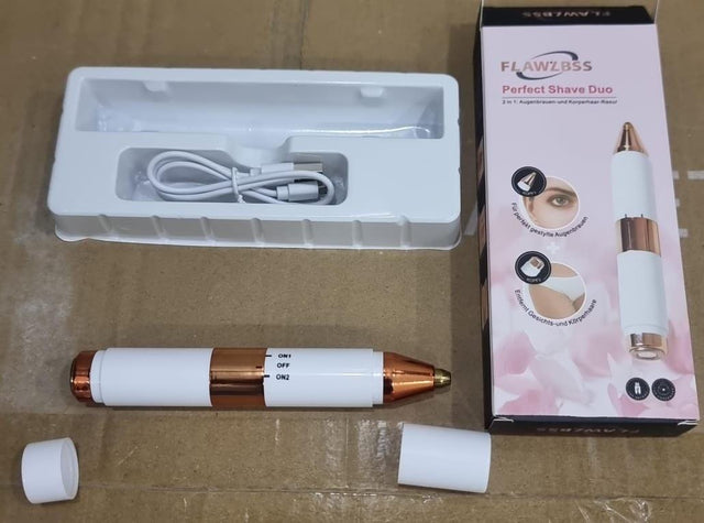shaver 2in1 for eye brows body or facial hair