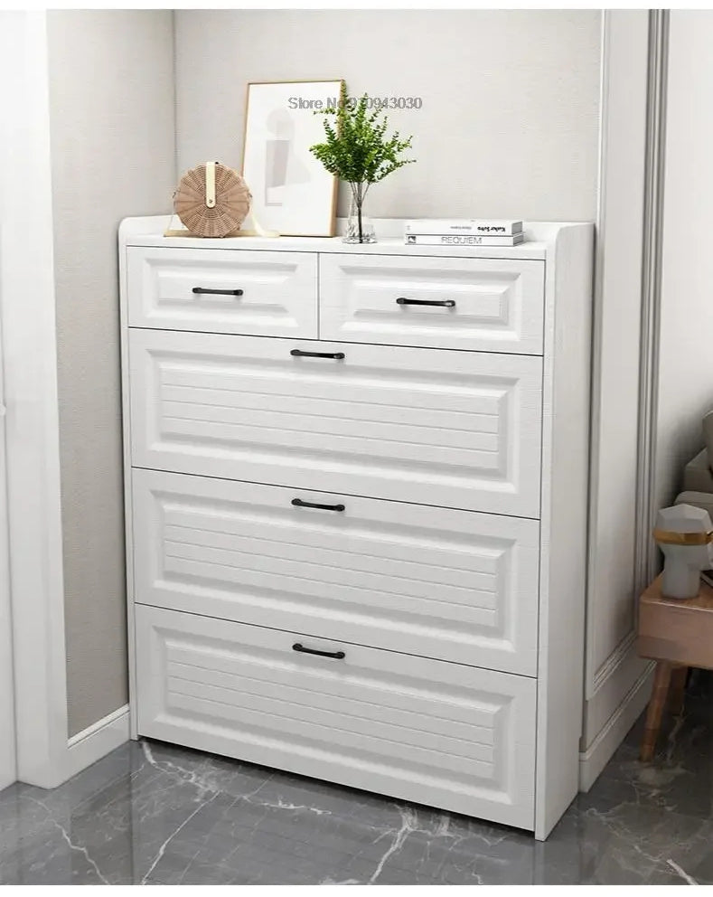 Modern Flip Bucket Shoe Rack Cabinet