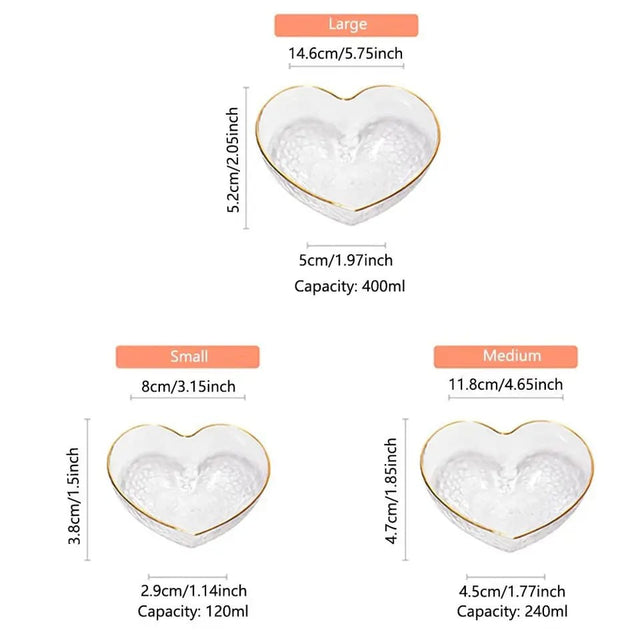 Heart-Shaped Golden Trim Hammered Pattern