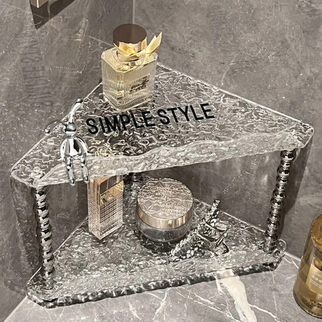 Non Punching Triangular Storage Rack Creative Acrylic Storage Rack Nordic Home Bathroom Cosmetics and Toiletries Storage Rack