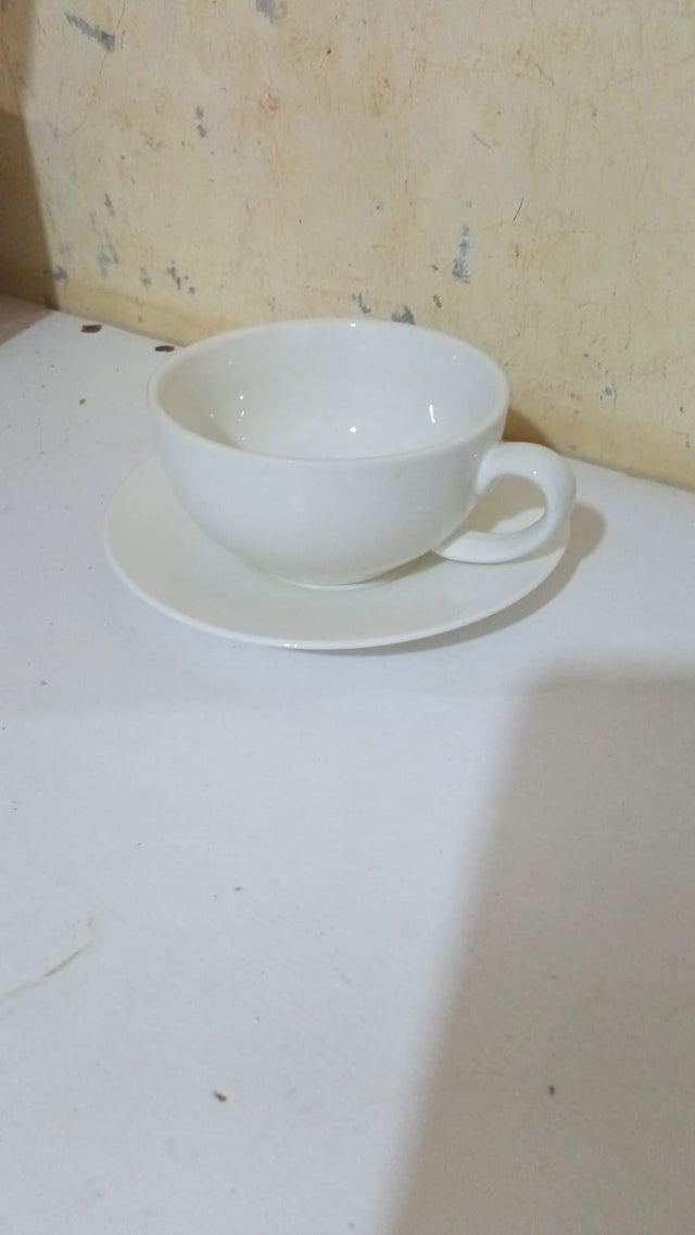 Cup and saucer brown box