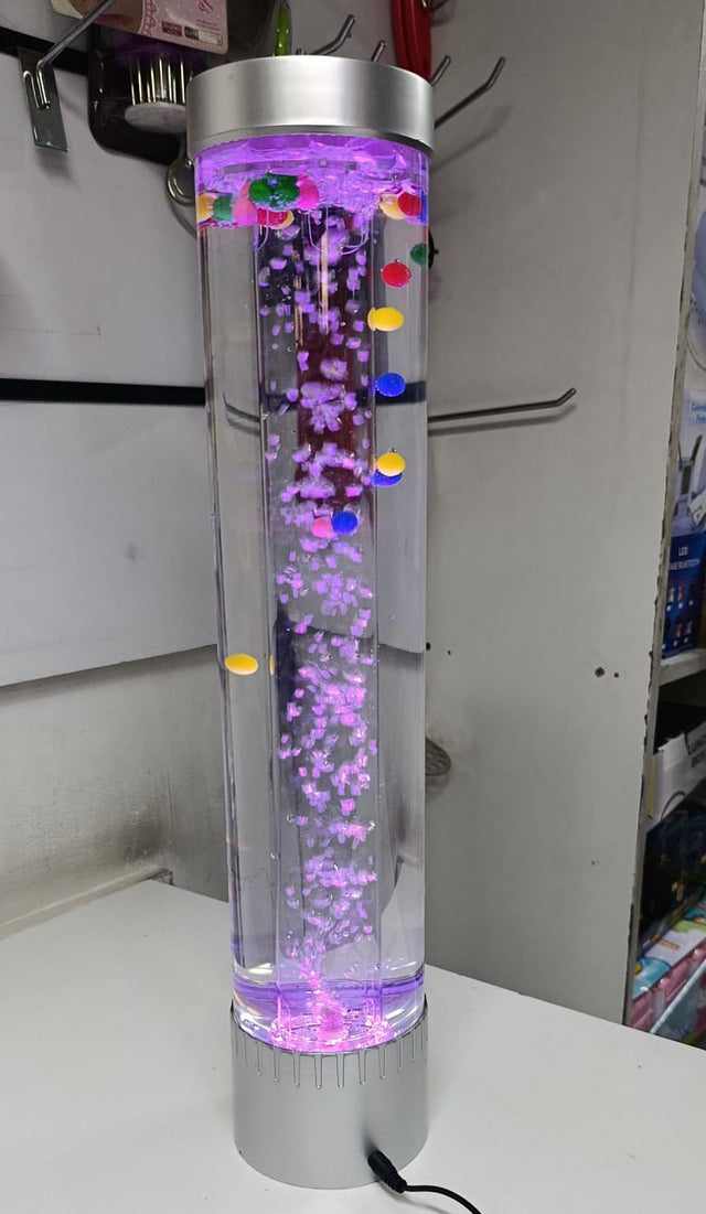 Led Bubble Aquarium Lamp 50Cm, diameter 10cm, Kids Room Tube Mood Light Desktop Artificial Fish Tank, Tall Water Tower, Tank Night Light for Bedroom, Office, house, date night