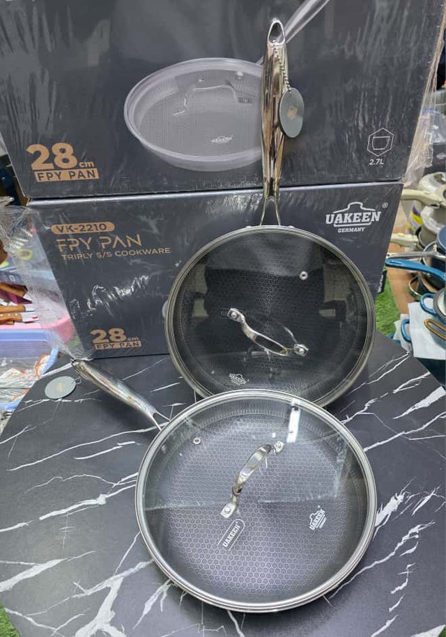 stainless Non-stick Pan with Lids