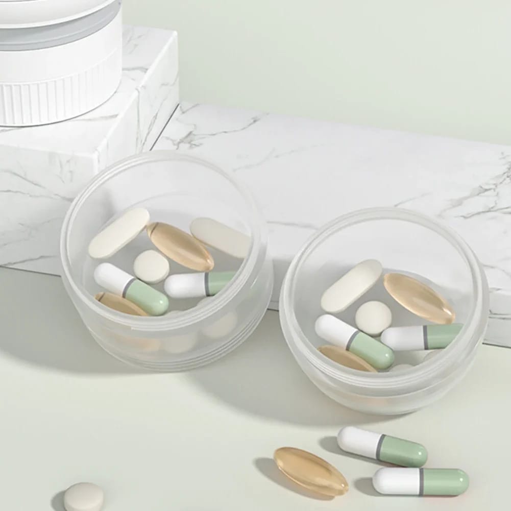 portable Pill Cutter & Medicine Storage Box 4 in 1