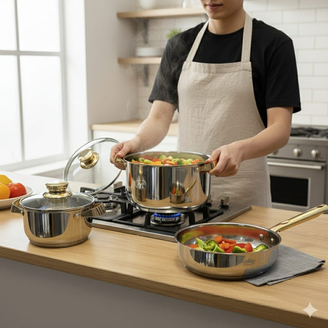 Peterhof stainless steel cookware 8pc