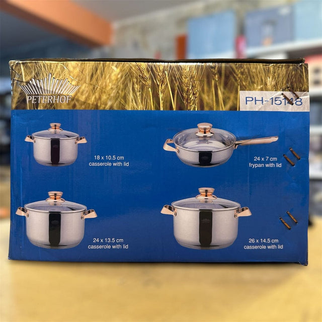 Peterhof stainless steel cookware 8pc