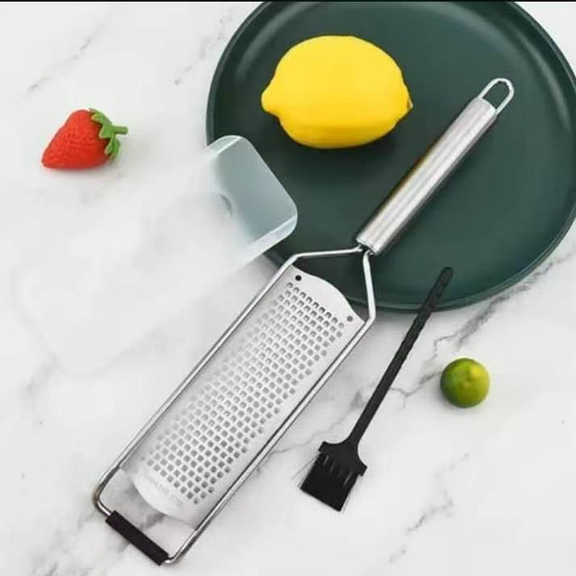 Premium Stainless Steel Fine Cheese & Citrus Grater with Protective Cover