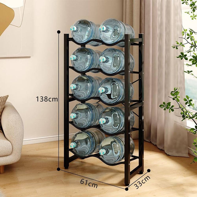5-Tier Water Bottle Storage Rack 61 × 33 × 138cm