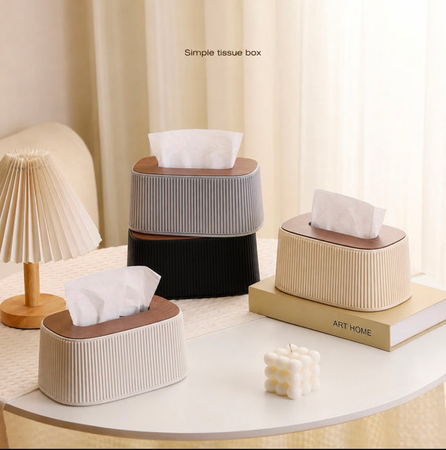 Aesthetic Vertical Striped Tissue Box cry