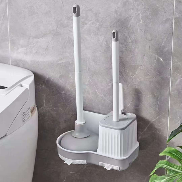 3-in-1 Toilet Brush & Plunger Set
