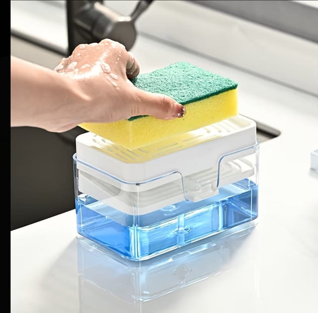 Creative Kitchen Sink Soap Dispenser with Sponge Holder