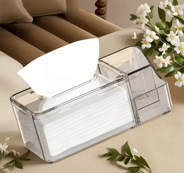 Acrylic Partitioned Serviette Holder