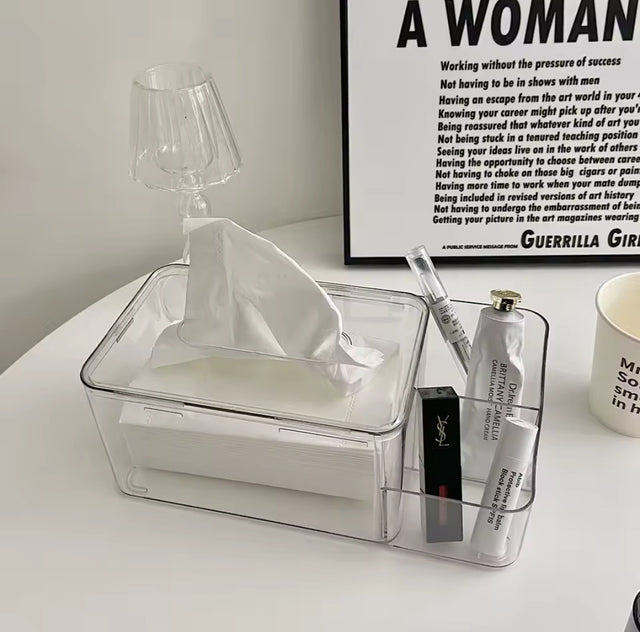 Acrylic Partitioned Serviette Holder