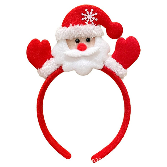 Christmas LED Headband with Snowman, Reindeer Antlers and Santa Designs