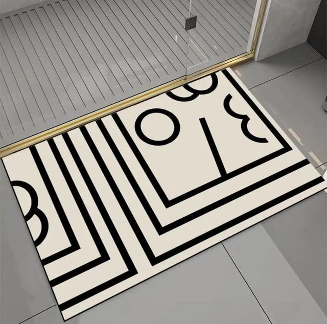 Geometric pattern door/bath mat