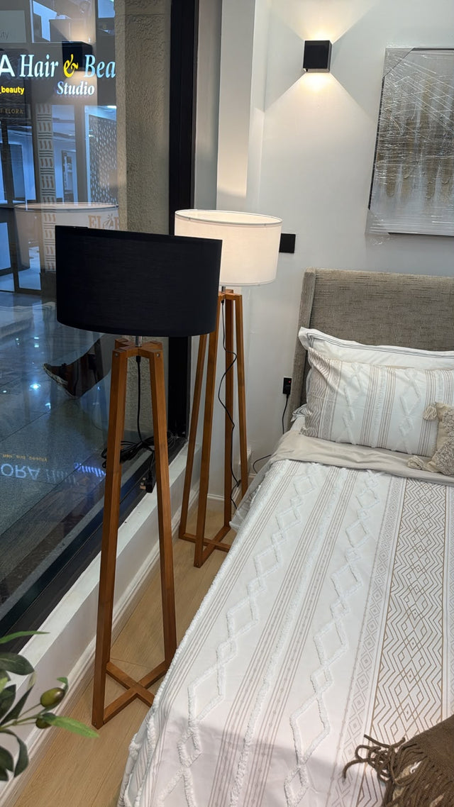 Modern Wooden Tripod Floor Lamp 40 × 150cm