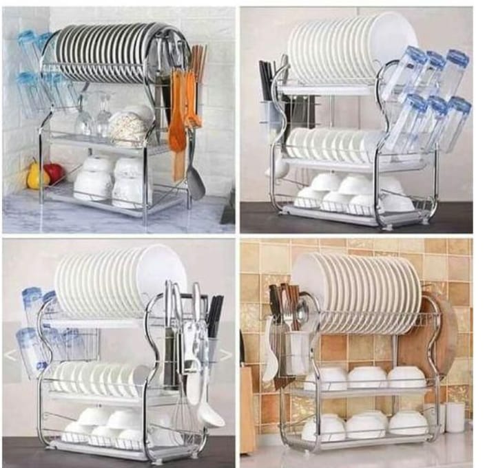 Stainless Steel 3-Tier Dish Rack