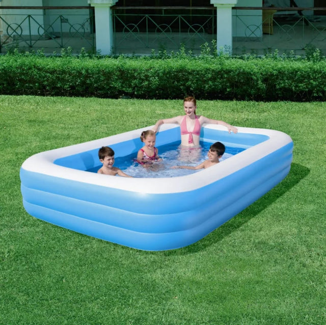 Inflatable Family Swimming Pool 260 cm (L) × 175 cm (W) × 20 cm (H)