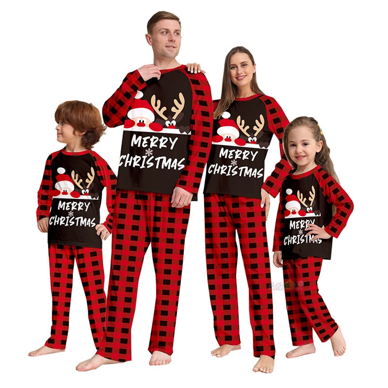 Christmas Pajamas Outfit (Adults & Kids) — Poly-Cotton Matching Set