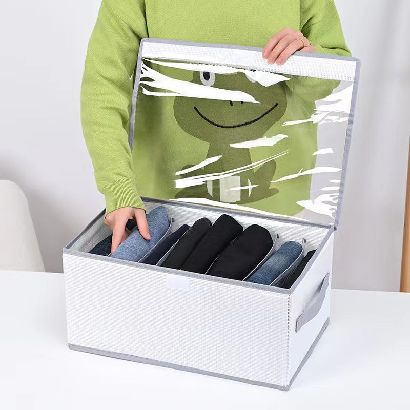 8 grid jeans organizer with lid.