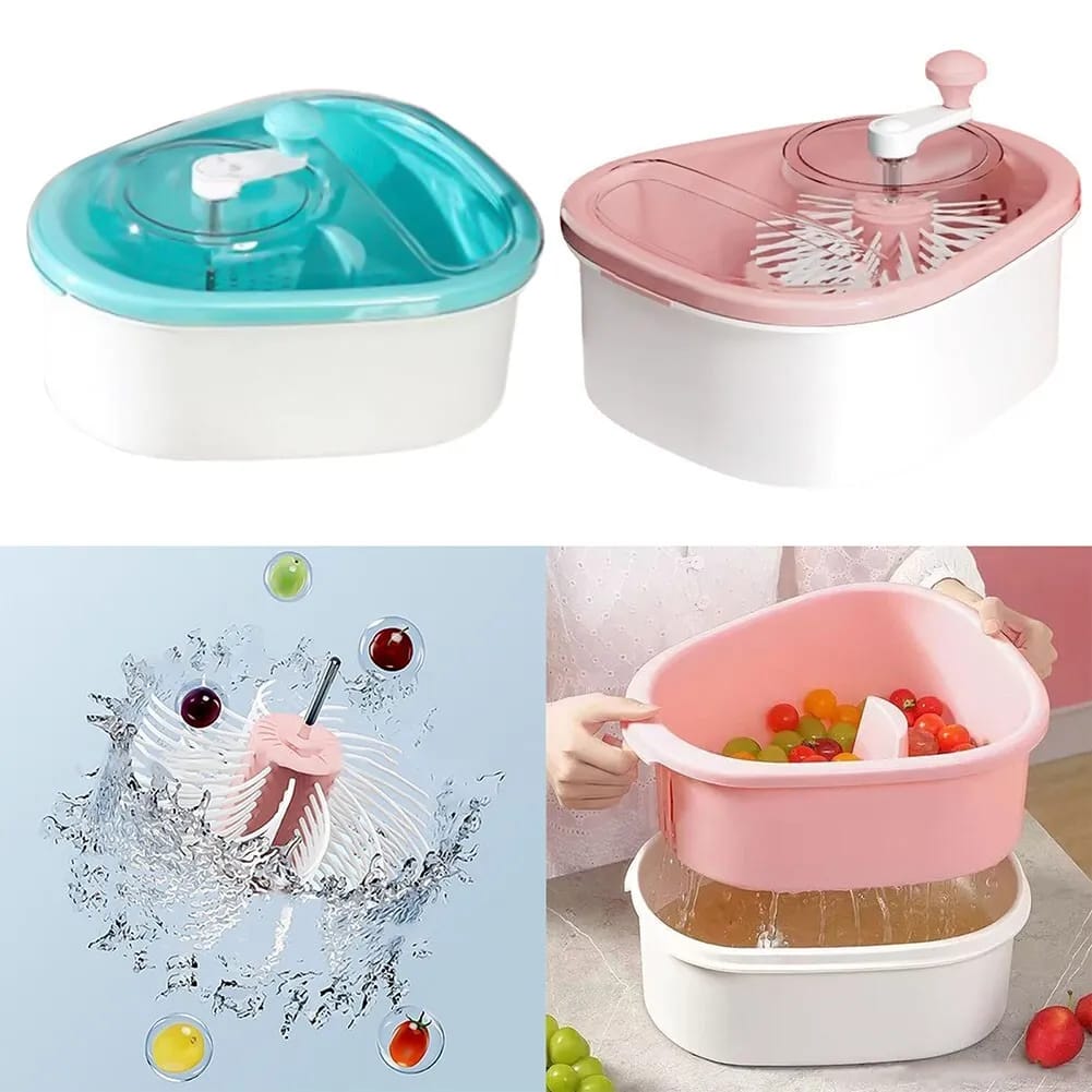 Fruit cleaner brush bucket n drain kit