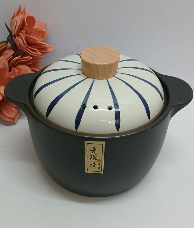 Ceramic Casserole Cooking Pot with Lid – 5 Litres