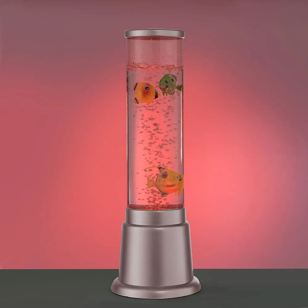 LED Water Bubble Aquarium Column – 38cm Decorative Fish Tank