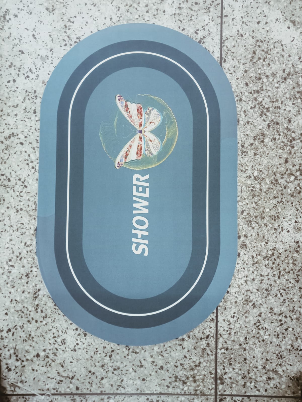 Big size Oval 48*78cm Bathroom/ Door mats with rubber underside