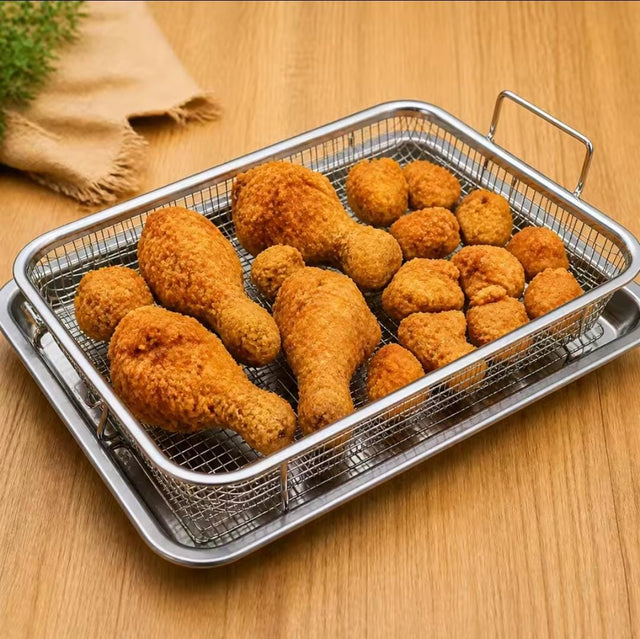Oven air fryer tray and basket stainless steel set — iDecorators Kenya