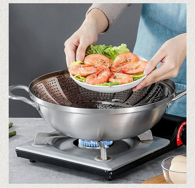 Stainless Steel Steamer Basket/Vegetable Steamer, Food Basket ,Bowl Cooker, Strainer ,Mesh Dish Folding