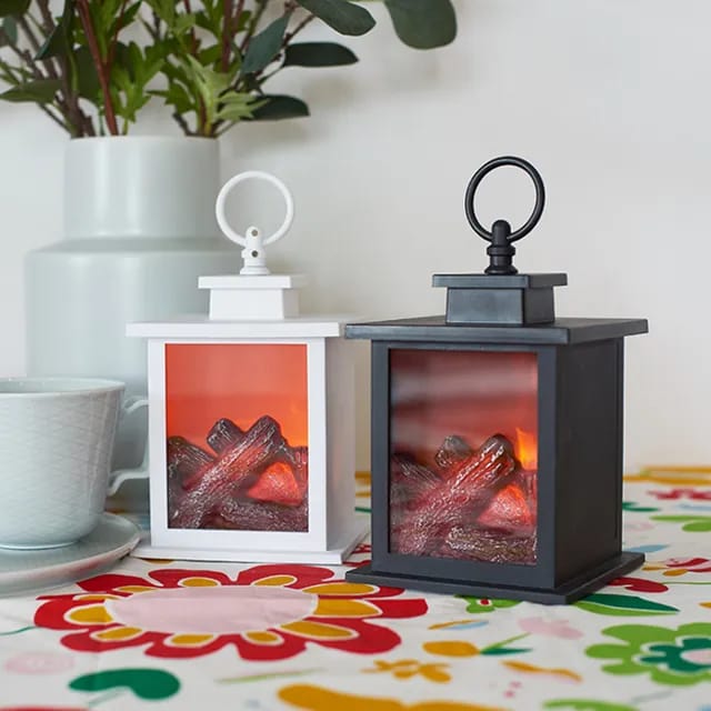 Mini fire place lantern