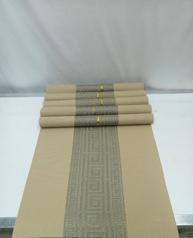 pvc table mats plus one table runner(30*180cm)6pcs