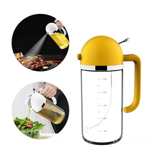 Dual purpose Kitchen Oil dispenser and jet oil sprayer 550Ml