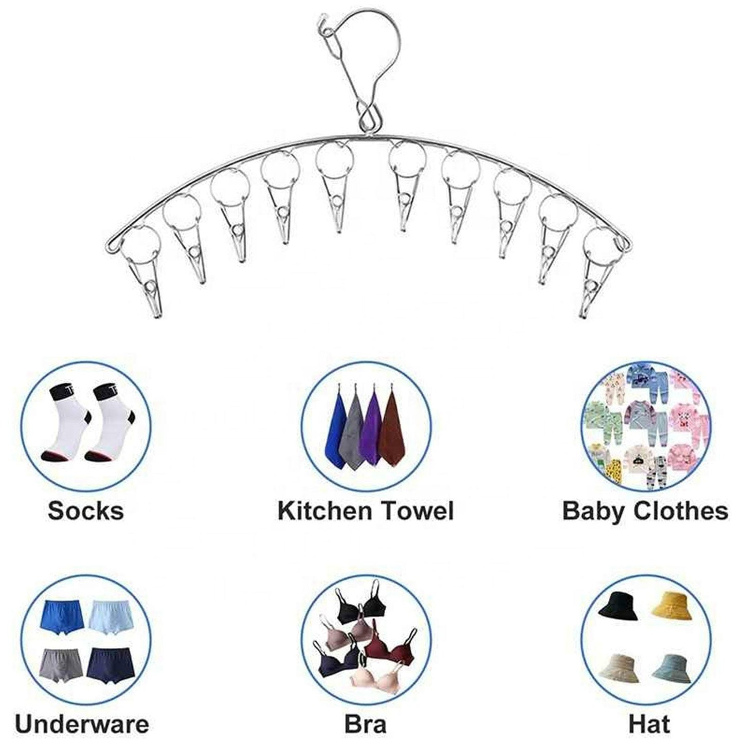 multipurpose multi-clip hanger