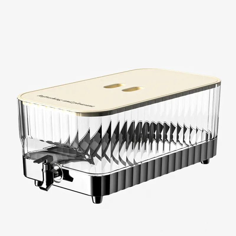 Glass Beverage Dispenser with Clamp Lid