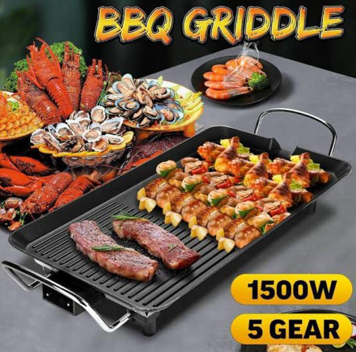 Electric BBQ Grill Pan – Multifunctional Non-Stick Griddle 68cm × 28cm grill surface