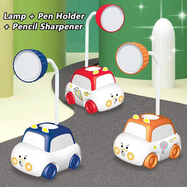 Rechargeable Toy Car Study Lamp with Penholder & Sharpener
Product Description
▪️Cute multi-function desk accessory designed as a toy car.
▪️Bright rechargeable LED lamp ideal for study or blackouts.
▪️Built-in pen holder for organizing stationery.
▪️Includes a pencil sharpener with easy shavings removal.
▪️Strong ABS plastic for durability.
▪️Can also work as a mobile phone holder.
▪️Comes in various colours.
▪️Overall size: height 21cm, base width 9cm.