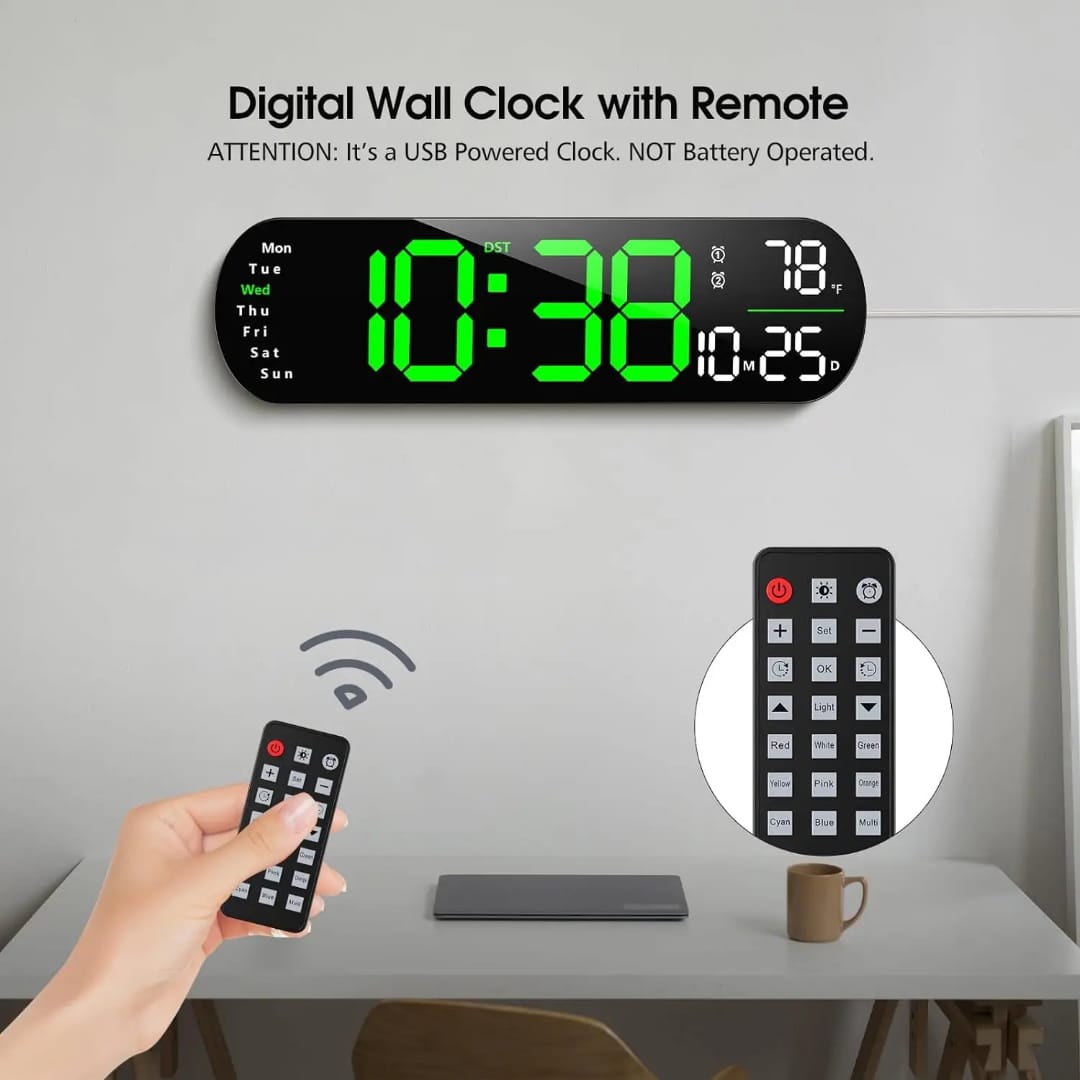 Smart Led Digital Wall Clock.