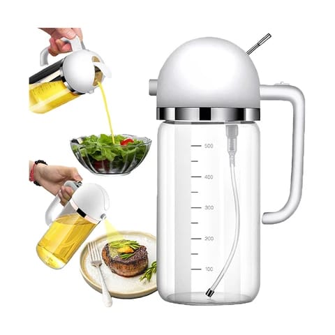 Dual purpose Kitchen Oil dispenser and jet oil sprayer 550Ml