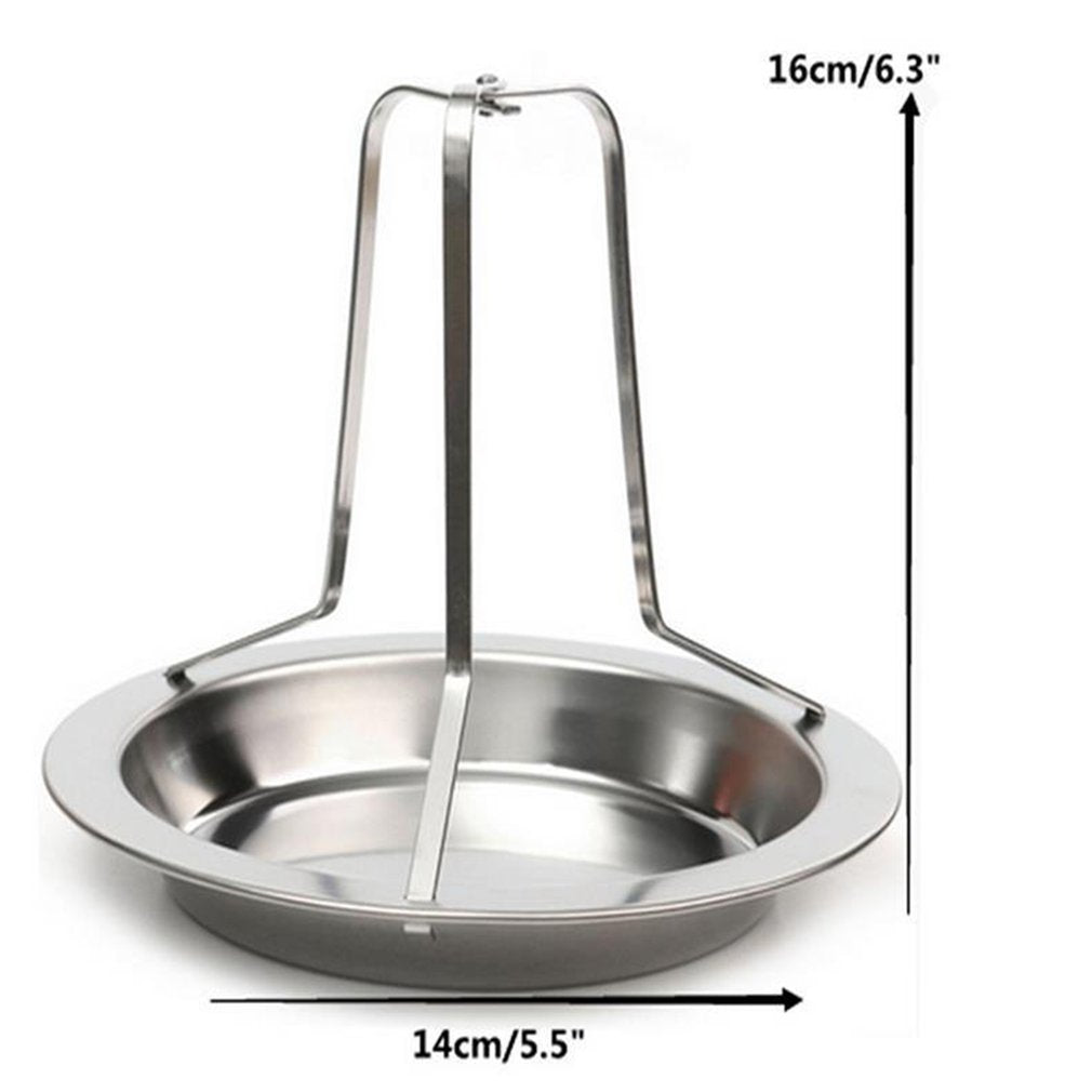 Stainless Steel Rotisserie Chicken Roaster Grill Stand height 16 cm diameter 14 cm