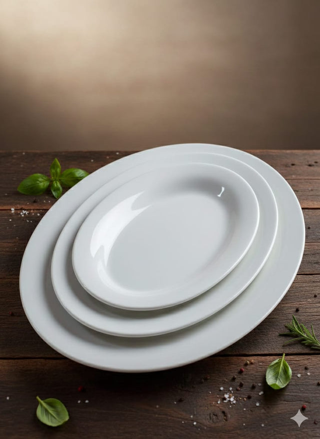 3pc Ceramic Oval Platter