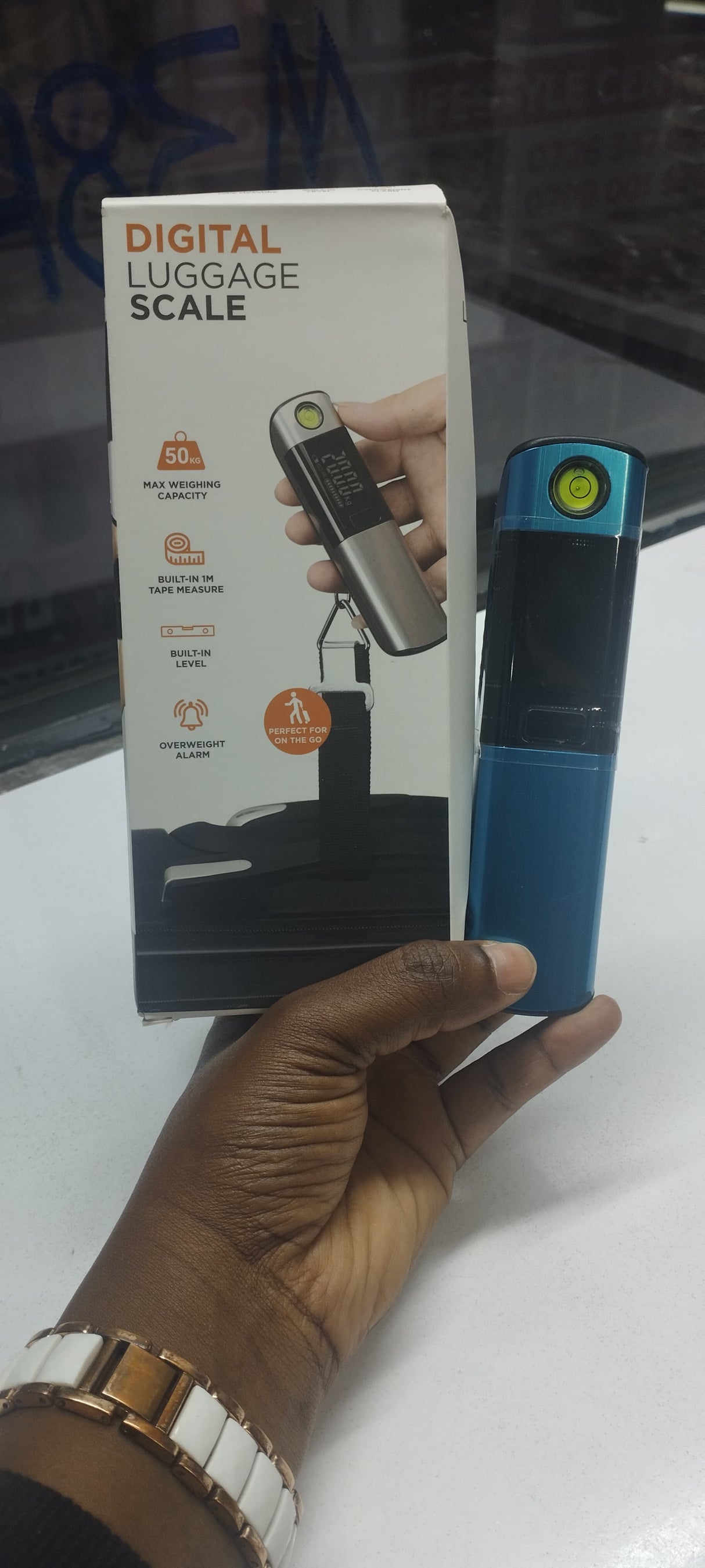 Portable Digital Luggage Scale for Travel With Tape measure Bags weights upto 50kgs