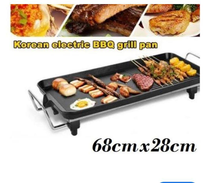 Electric BBQ Grill Pan – Multifunctional Non-Stick Griddle 68cm × 28cm grill surface