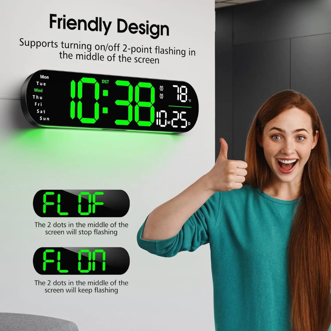 Smart Led Digital Wall Clock.