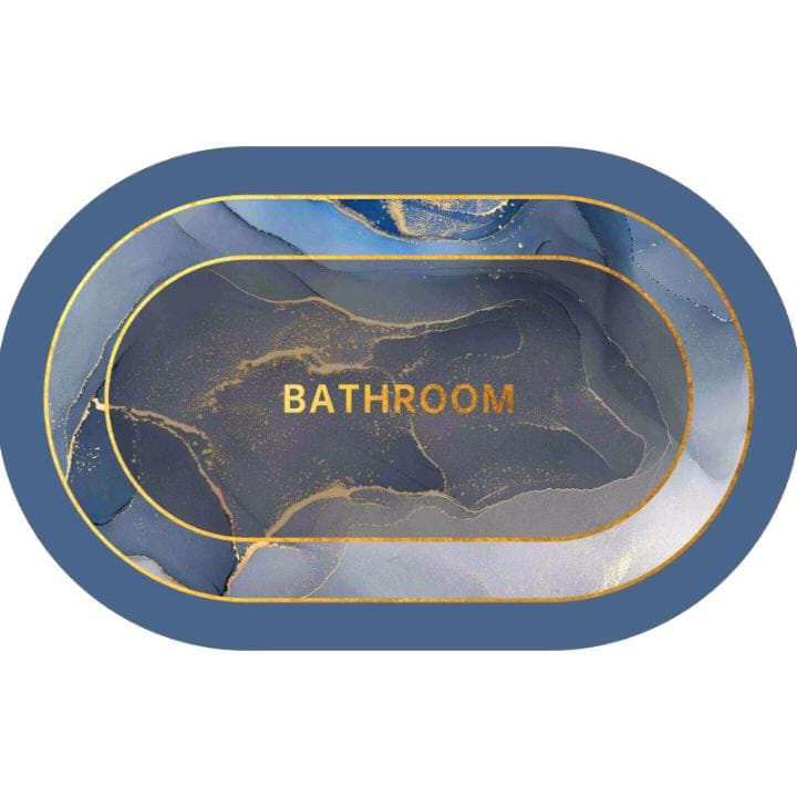 Big size Oval 48*78cm Bathroom/ Door mats with rubber underside