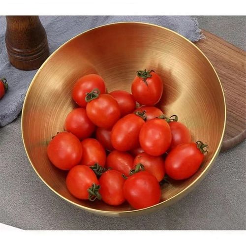 Gold Stainless Steel Ramen & Serving Bowl – 28cm 3-Litre