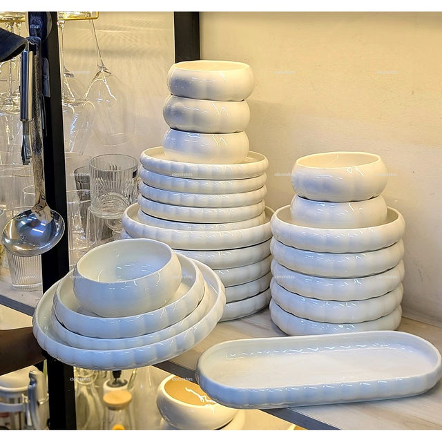 Elegant 25pcs Ceramic Dinner Set