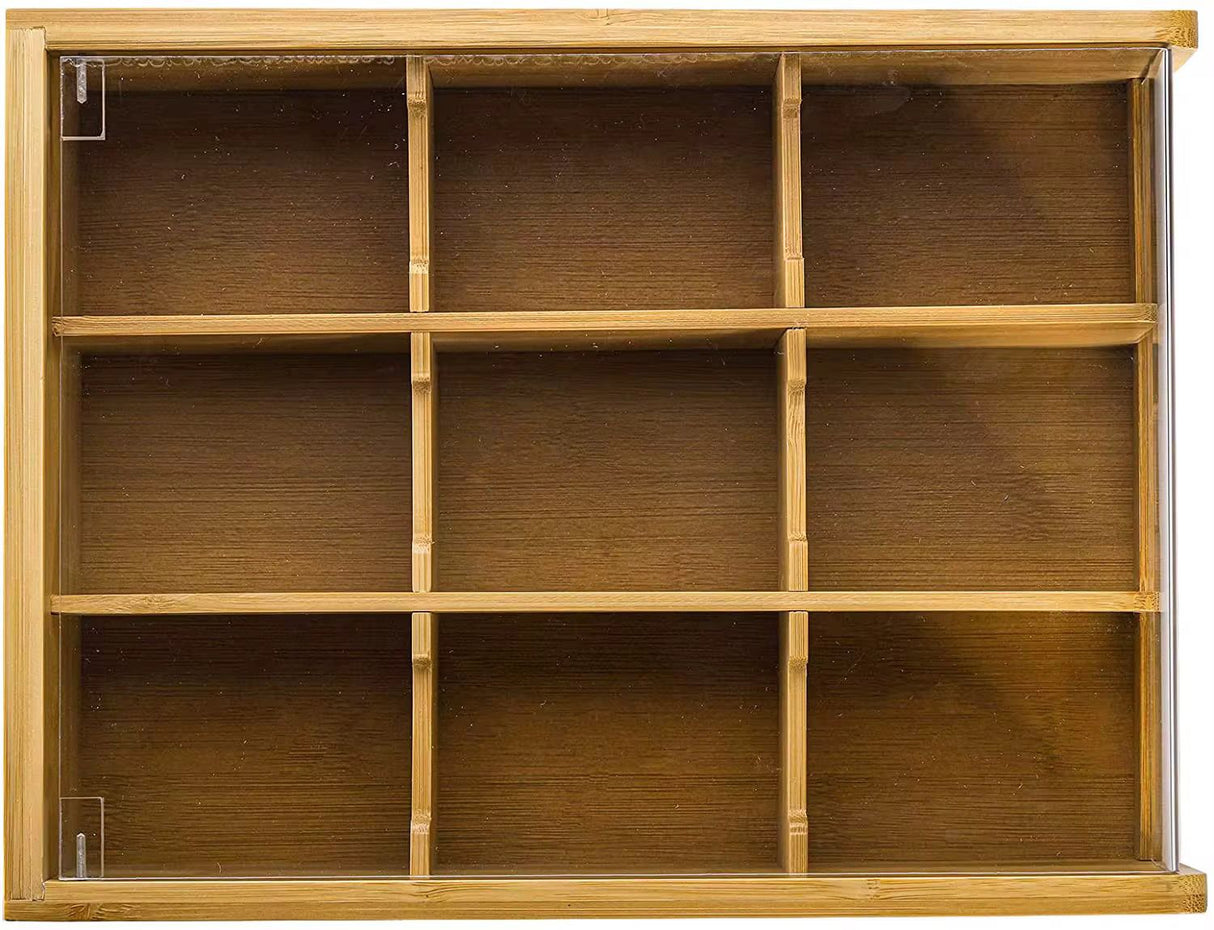 bamboo teabag organizer 6 slot