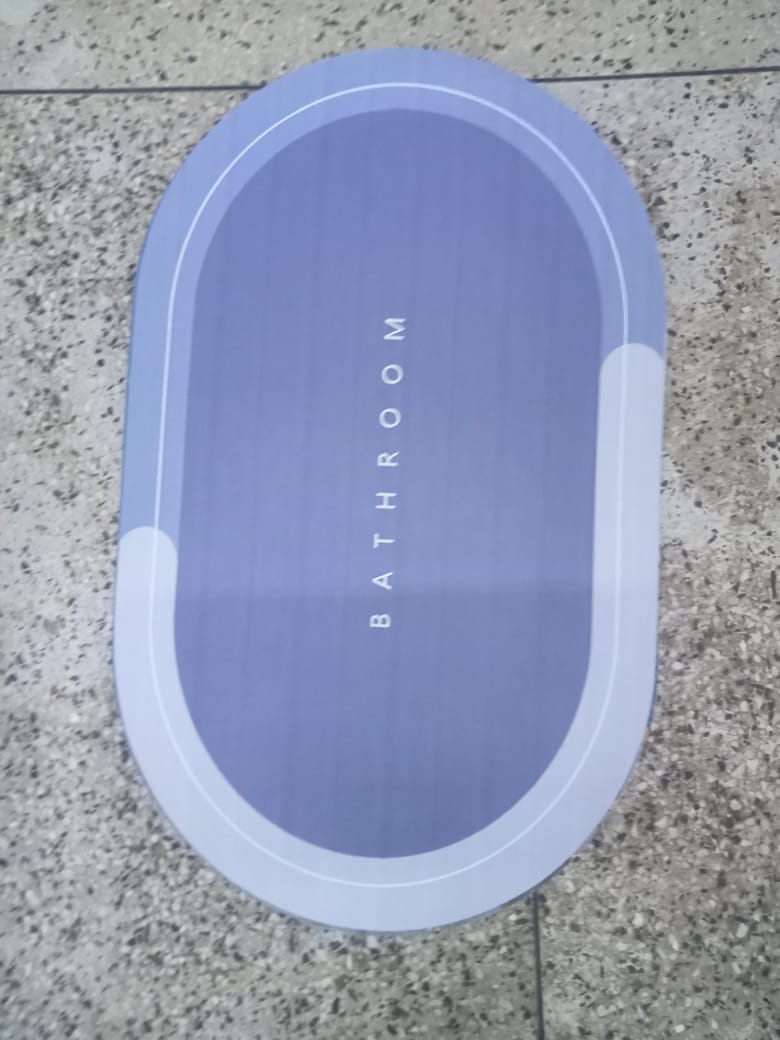 Big size Oval 48*78cm Bathroom/ Door mats with rubber underside