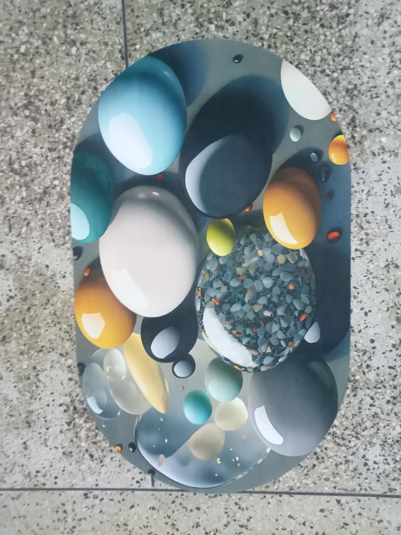 Big size Oval 48*78cm Bathroom/ Door mats with rubber underside